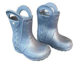 Crocs Boys Waterproof Rain Boots Sz C7 Blue